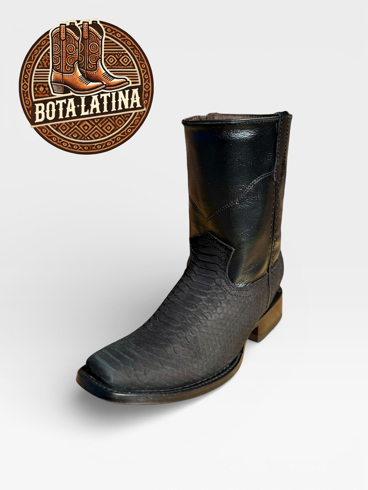 Botín Dubai Python Negro