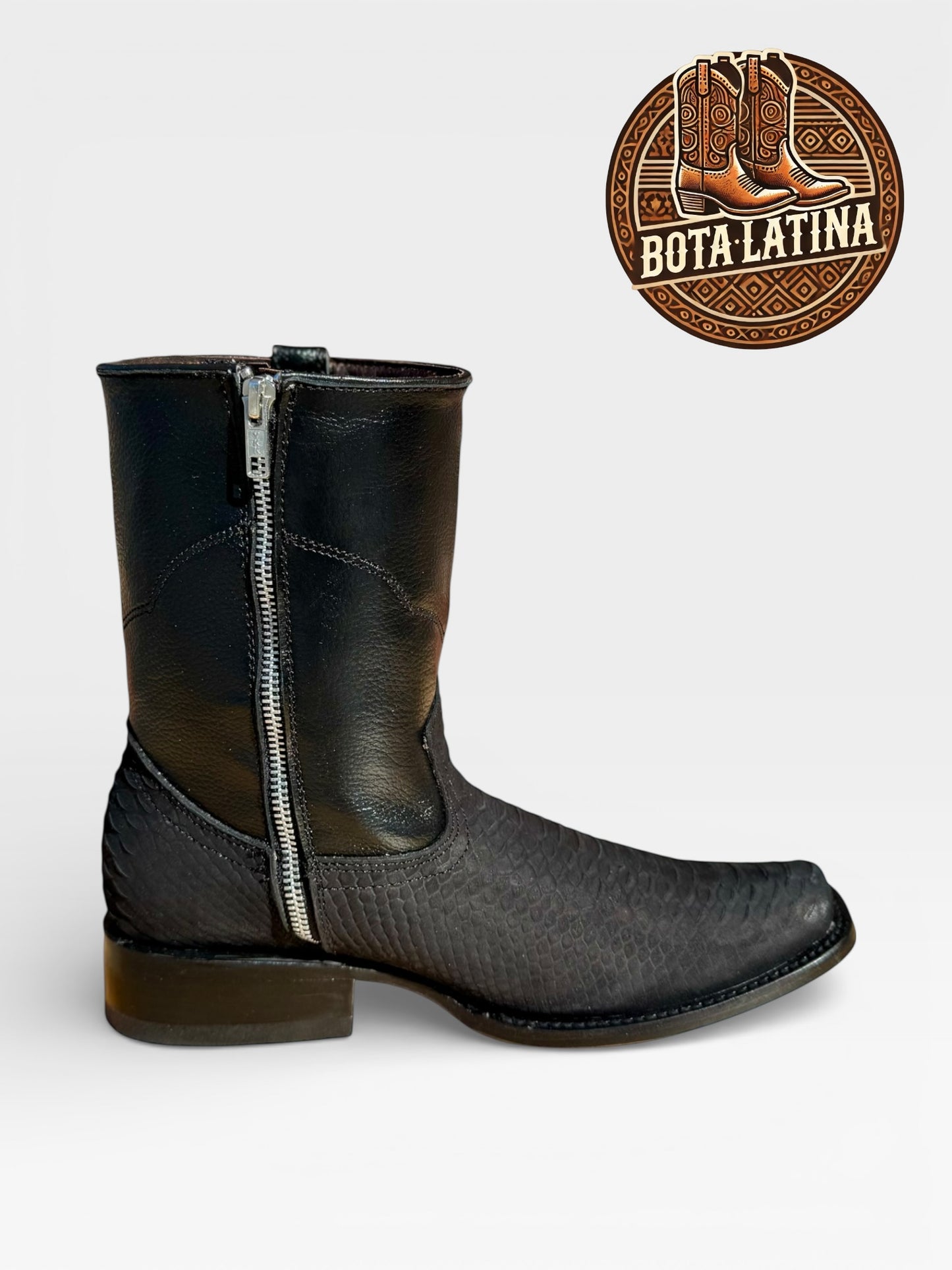 Botín Dubai Python Negro